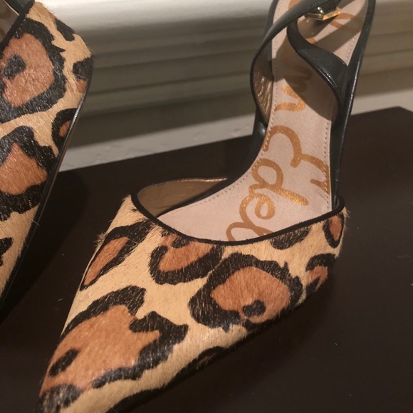 Sam Edelman real fur (calf) cheetah print heel - Picture 2 of 6